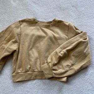 Oak & Fort Cropped Sweater with Belle Sleeves